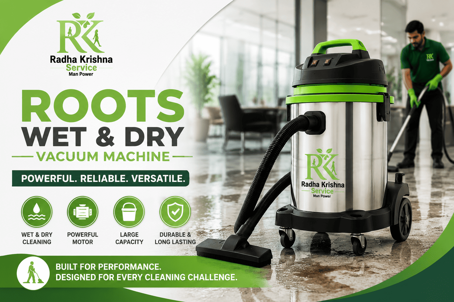 Roots Wet and Dry Vaccum Machine